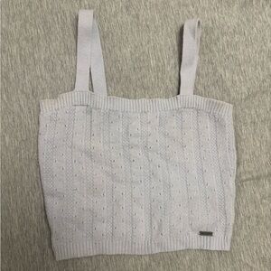 Hollister Light Blue Knit Crop Top